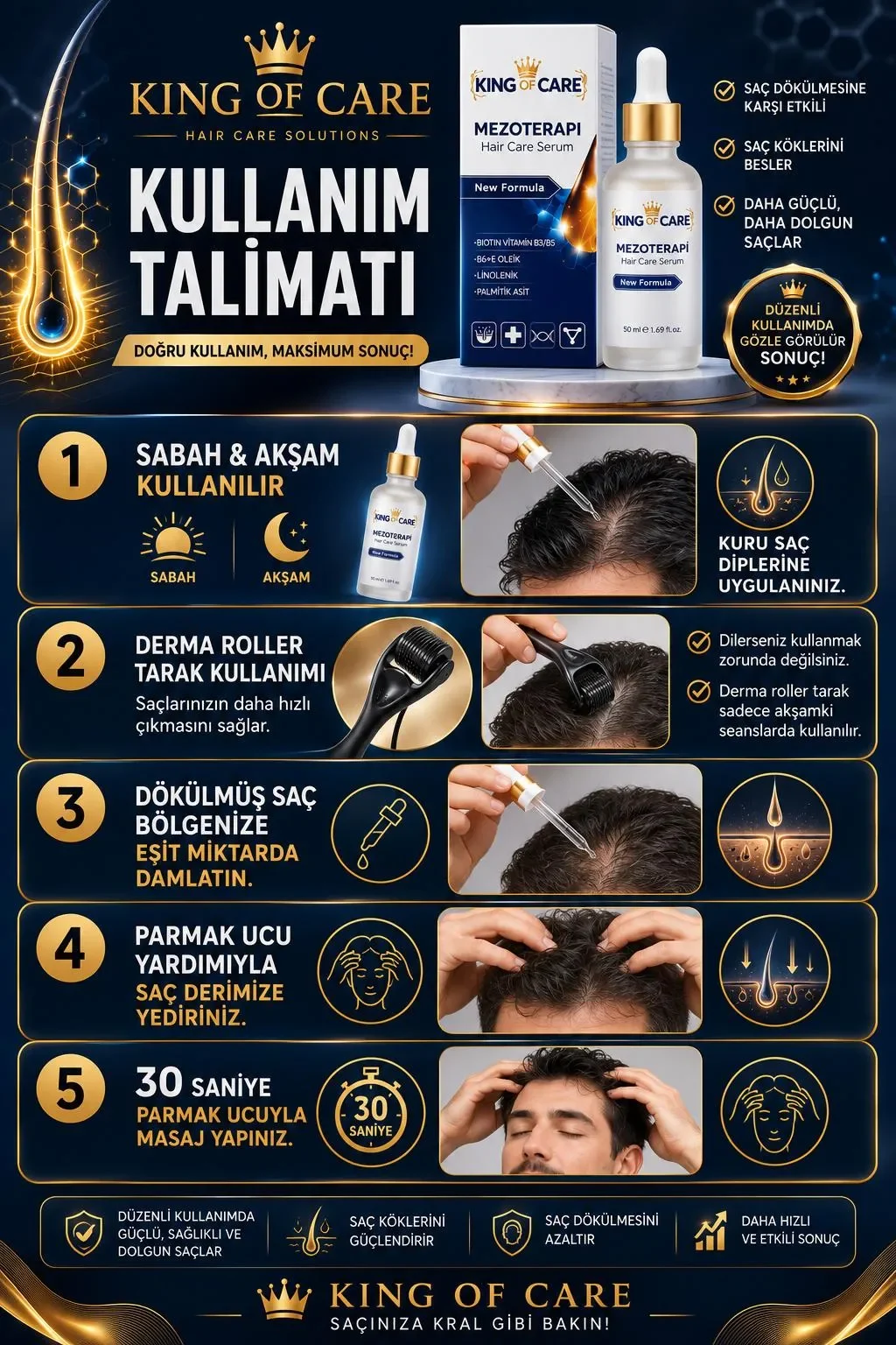 King of Care ürün kullanım talimatları